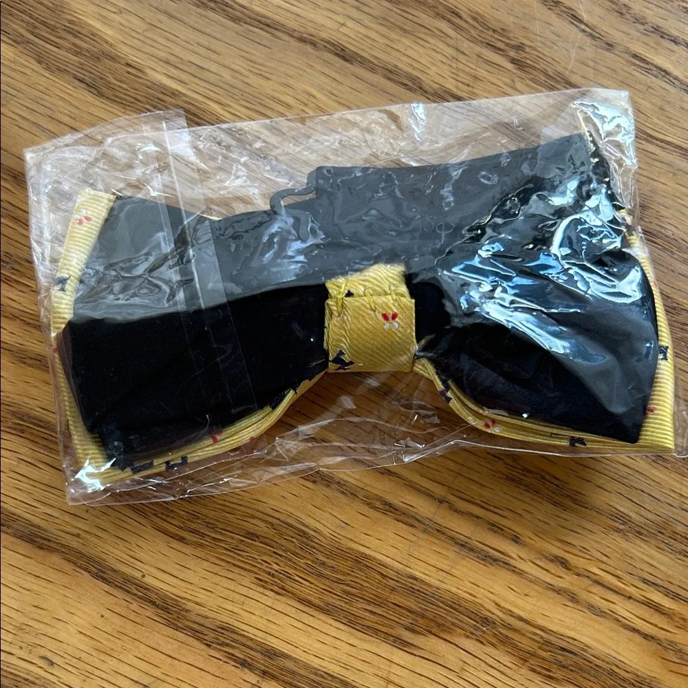Sky Kids Yellow Bow Tie with Fun Patterns